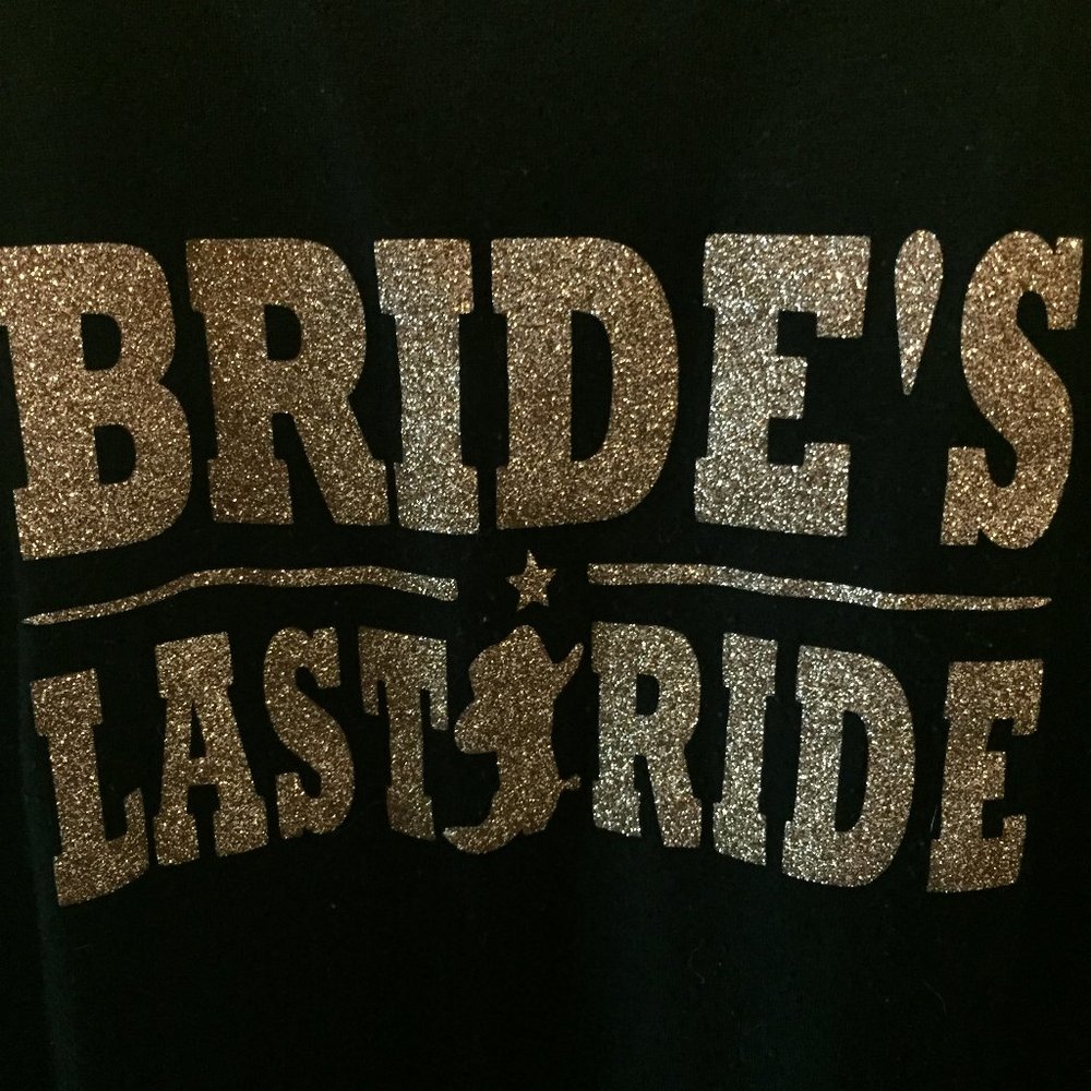 "BRIDE'S LAST RIDE" Tank Top Size Large - Picture 2 of 2